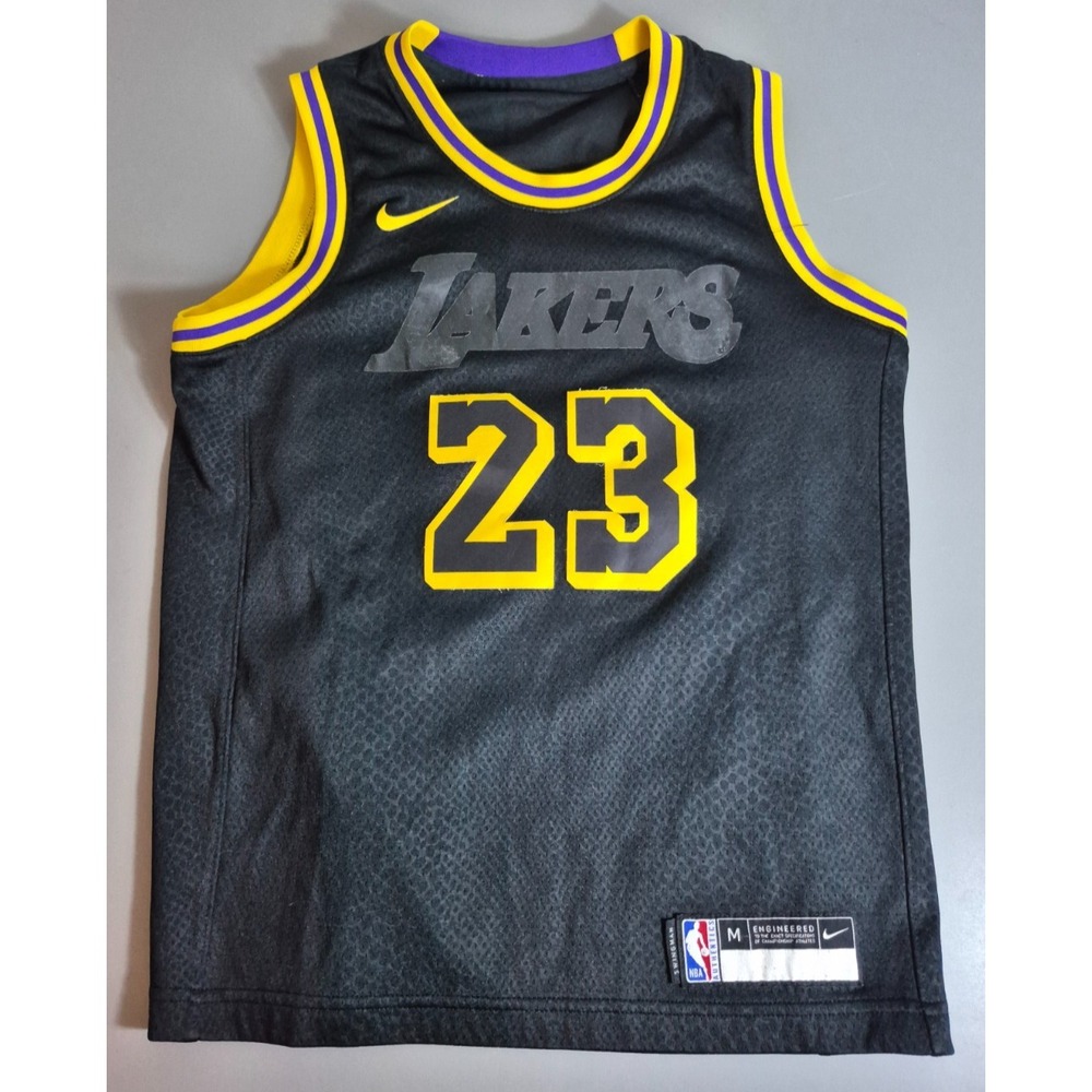 LA Lakers LeBron James Youth Jersey #23 Black Nike